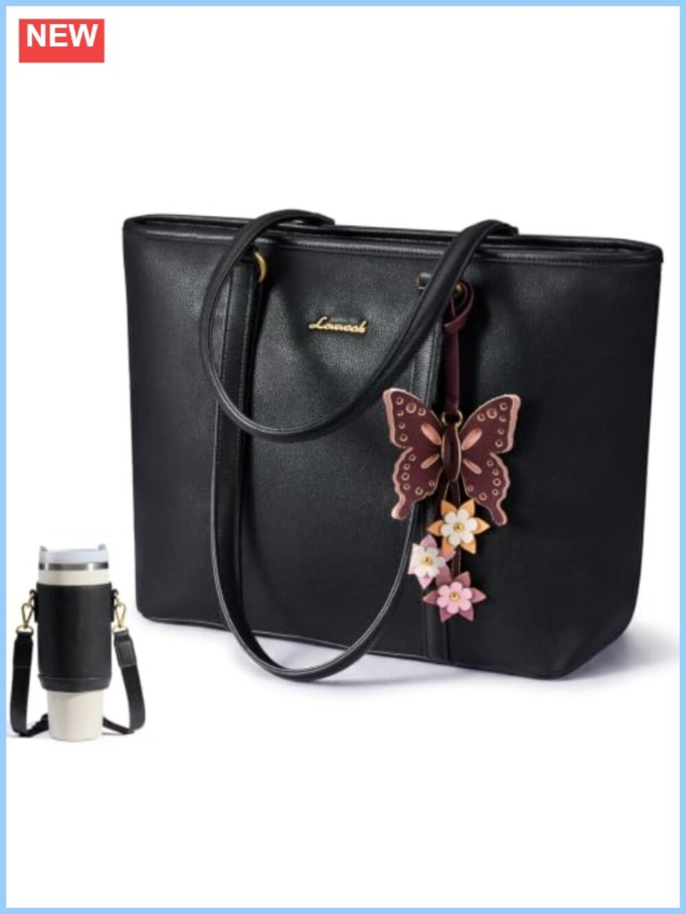 Vegan Leather Tote Bag Top Handle Satchel Shoulder Handbag Purse